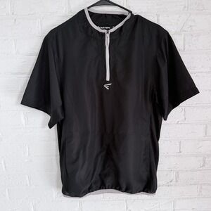 Easton Baseball Warm-Up Performance Shirt Mens Small‎ Black Pullover 1/4 Zip